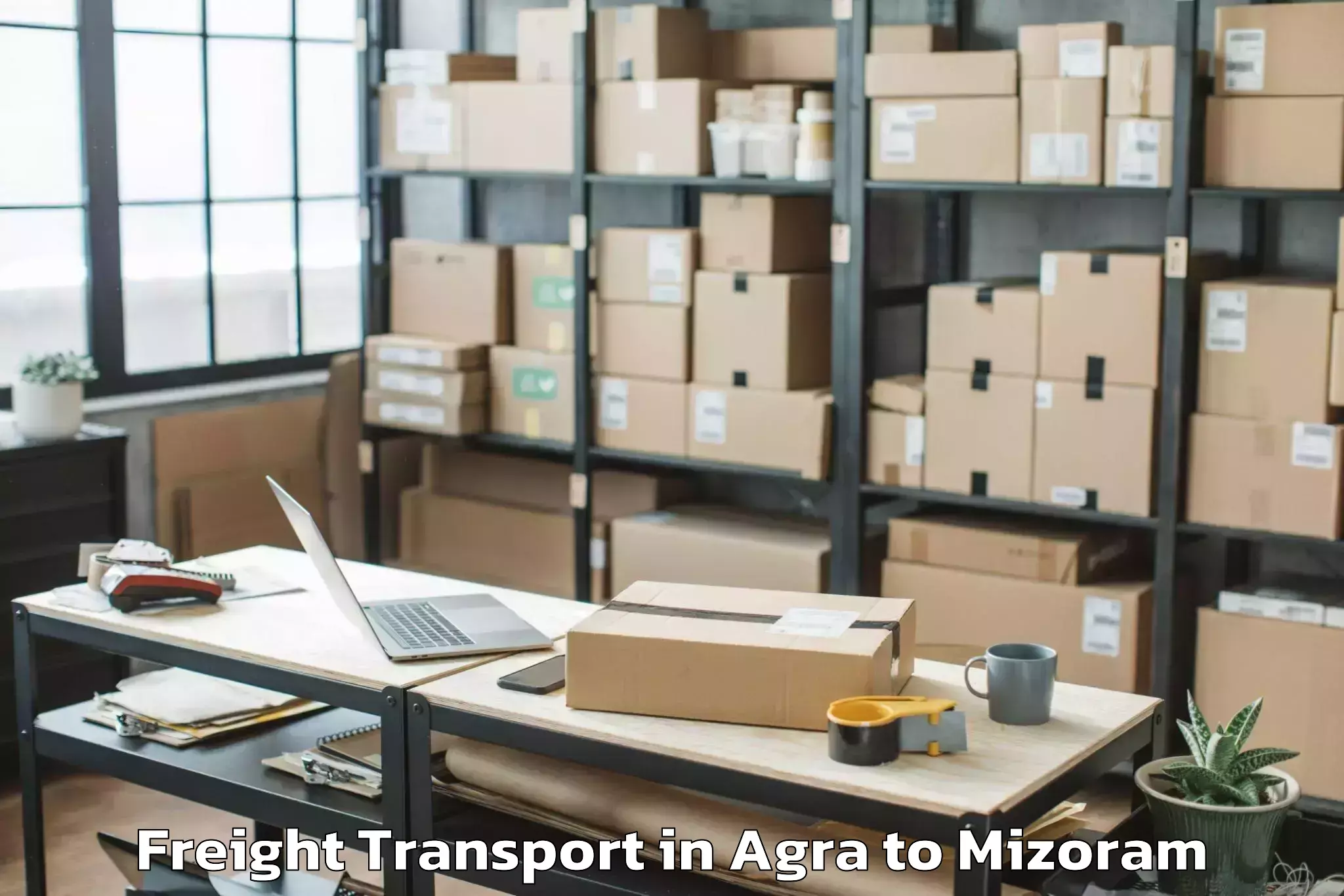 Affordable Agra to Thenzawl Freight Transport